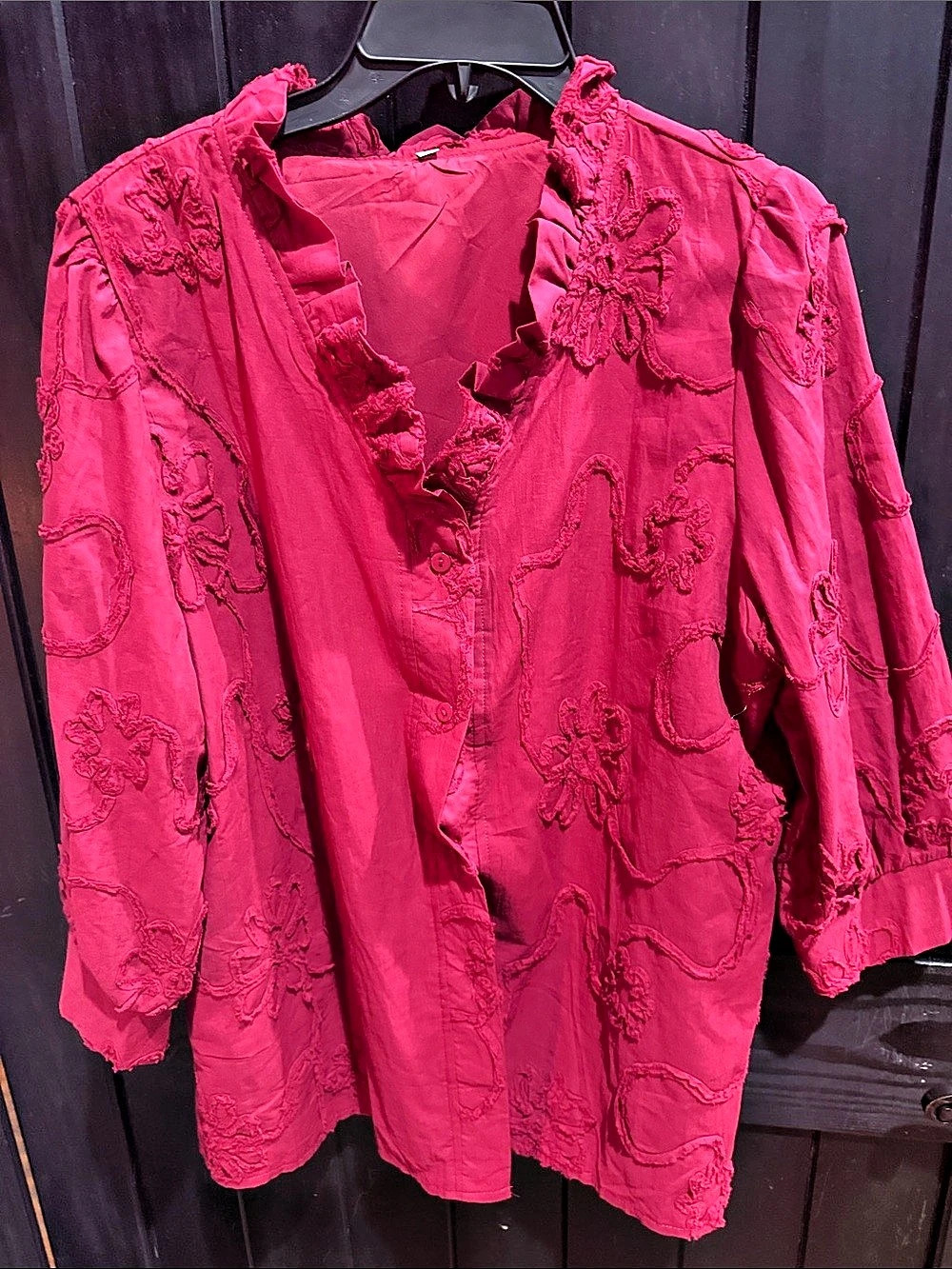 Floral Embroidered red 25Blouse